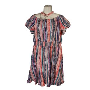 Torrid Multicolor off the Shoulder Dress 1X